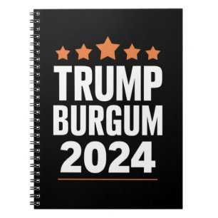 Trump Burgum für Präsident 2024 USA-Wahl Notizblock