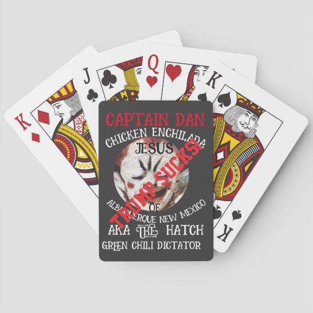 Trump CAPTAIN DAN CHICKEN ENCHILADA JESUS NM Spielkarten (Rückseite)