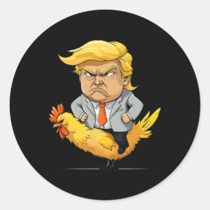 Trump Chicken Jockey Satire - Lustiger politischer Runder Aufkleber