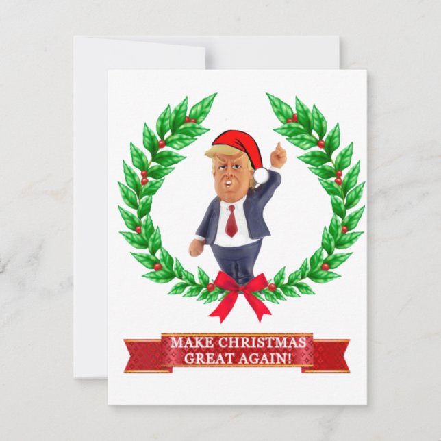 Trump Christmas Card Feiertagskarte (Vorderseite)