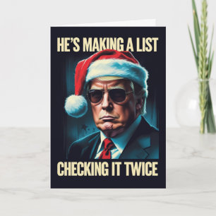Trump Christmas Card Patriot Holiday Greeting Karte