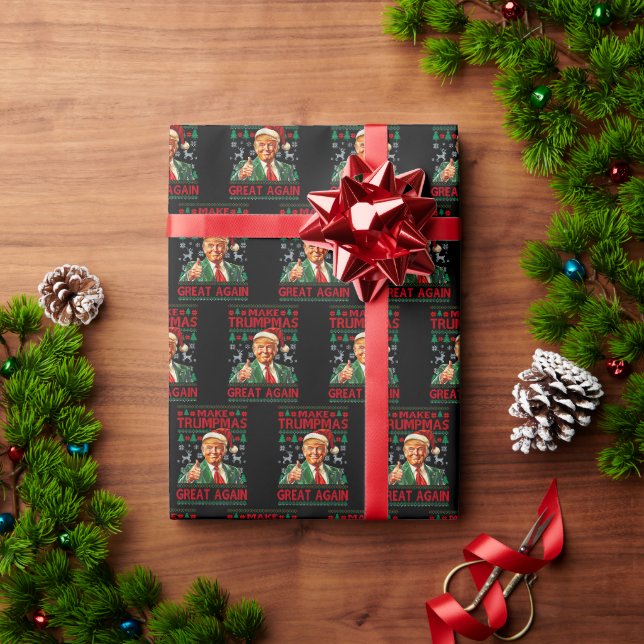 Trump Christmas Gift Wrap, Donald Trump Christmas Geschenkpapier (Feiertagsgeschenk)