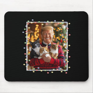 Trump Christmas Sweater Cat Hund Eichhörnchen Päps Mousepad