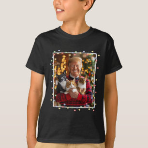 Trump Christmas Sweater Cat Hund Eichhörnchen Päps T-Shirt