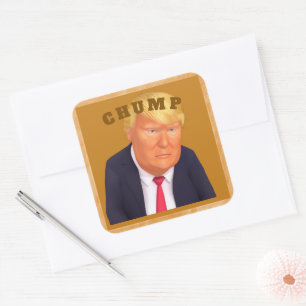 Trump/Chump-Aufkleber Quadratischer Aufkleber