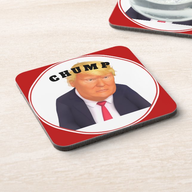 Trump/Chump Getränkuntersetzer Getränkeuntersetzer (Linke Seite)