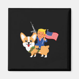 Trump Corgi Waffe Merica Wahl Donald Hund Mama Gif Magnet