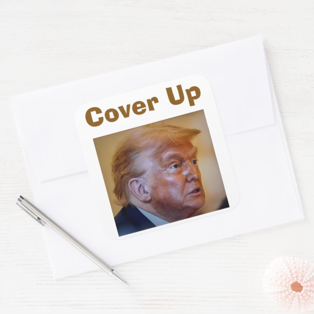 Trump/Cover Up Aufkleber (Umschlag)