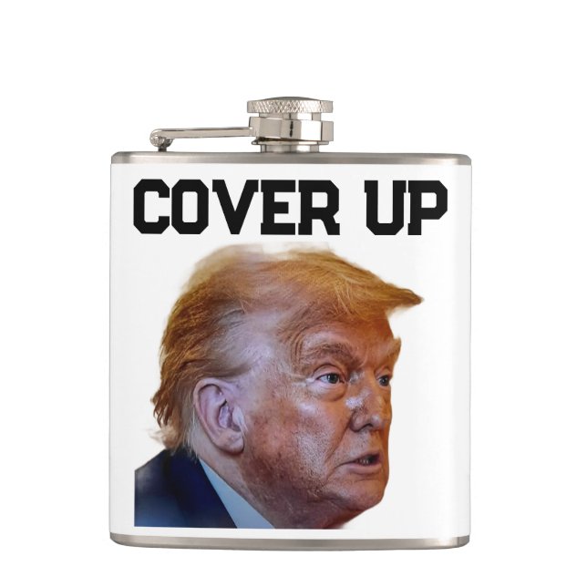 Trump Cover Up Flask Flachmann (Vorderseite)