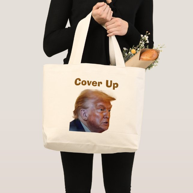 Trump/Cover Up Tote Bag Jumbo Stoffbeutel (Vorderseite (Produkt))