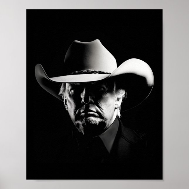 Trump Cowboy Usa 2024 Wahl Us Maga Poster (Vorne)