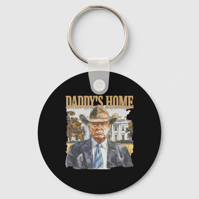 Trump Cowboy Western Daddy's Zuhause Nimm America  Schlüsselanhänger (Vorderseite)