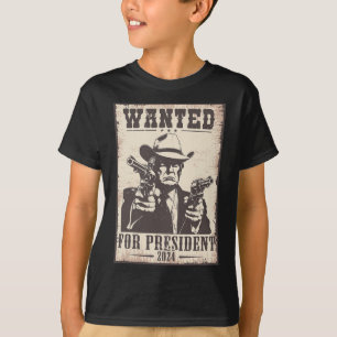 Trump Cowboy Wollte für die USA Präsident 2024 T-Shirt