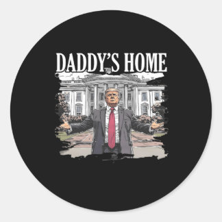 Trump Daddys Zuhause White House 2024 Runder Aufkleber