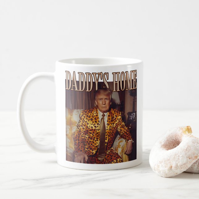 Trump Daddys Zuhause White House | Trump-Geschenk Kaffeetasse (Mit Donut)