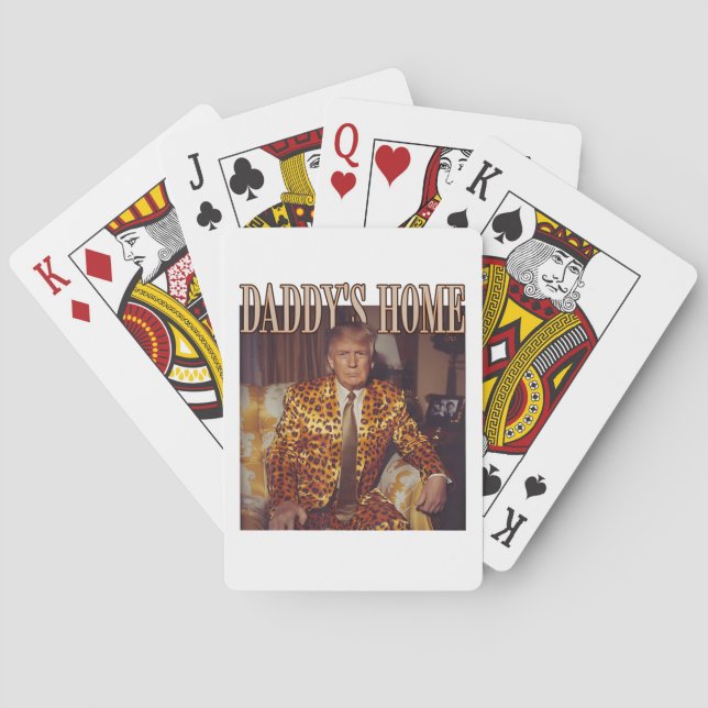 Trump Daddys Zuhause White House | Trump-Geschenk Spielkarten (Rückseite)
