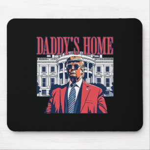 Trump Daddys Zuhause White House USA Flag VI Mousepad