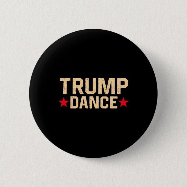 Trump Dance 2024 Qr 4547 Funny Trump Tanzcode Button (Vorderseite)