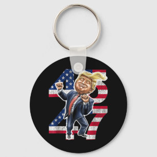 Trump Dance 45 47 American Flag Trump 2024 Schlüsselanhänger