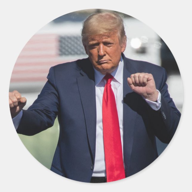 Trump Dance Runder Aufkleber (Vorderseite)