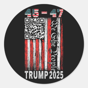 Trump Dance Troll Qr Funny President Trump Dance C Runder Aufkleber