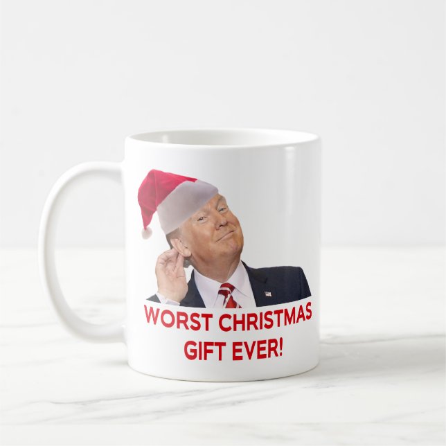 Trump, das schlimmste Weihnachtsgeschenk aller Zei Kaffeetasse (Links)