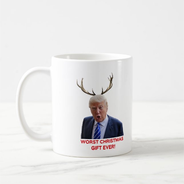 Trump, das schlimmste Weihnachtsgeschenk aller Zei Kaffeetasse (Links)