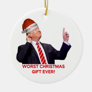 Trump, das schlimmste Weihnachtsgeschenk aller Zei Keramikornament