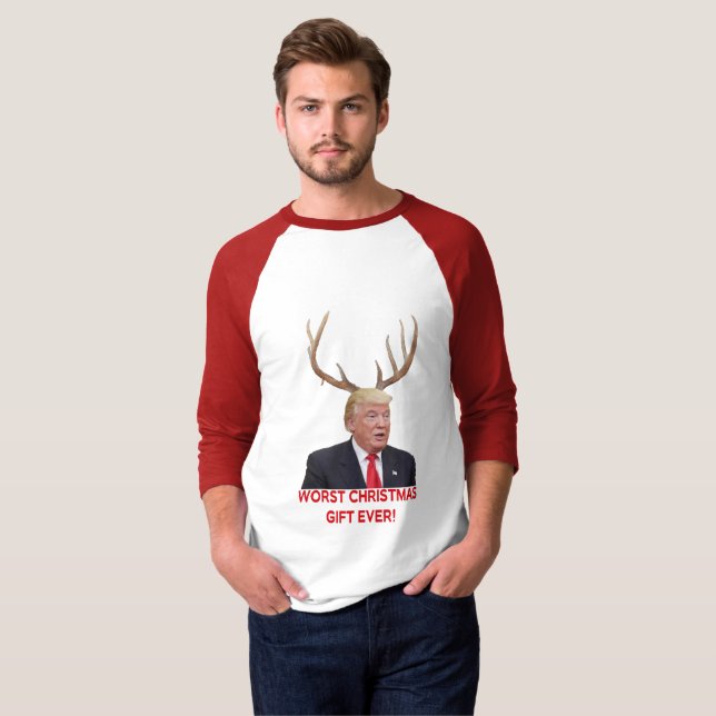 Trump, das schlimmste Weihnachtsgeschenk aller Zei T-Shirt (Vorne ganz)