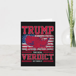 Trump das wahre Verdikt, das sich über den Flaggen Karte