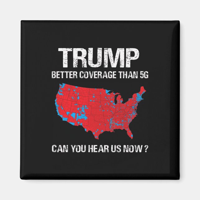 Trump deckt besser ab als 5g Funny Electoral Map Magnet (Vorne)