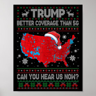 Trump deckt besser ab als 5g Funny Electoral Map Poster
