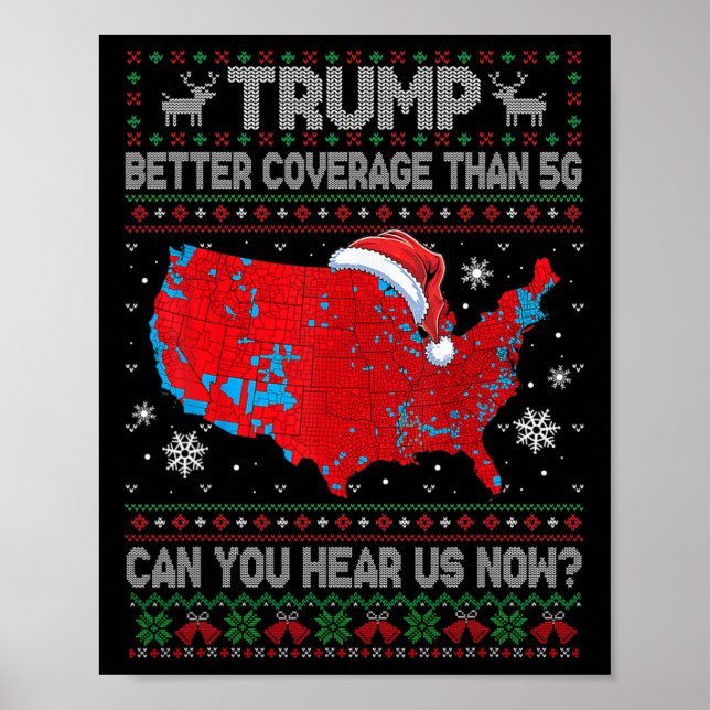 Trump deckt besser ab als 5g Funny Electoral Map Poster (Vorne)