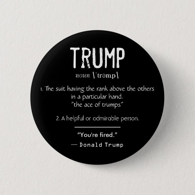 Trump definiert Cooles politisches Donald Trump Zi Button (Vorderseite)
