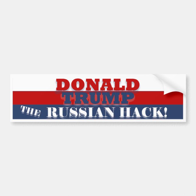 Trump den russischen Kerben-Autoaufkleber Autoaufkleber (Vorne)