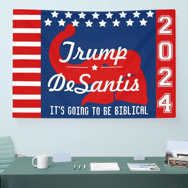 TRUMP DESANTIS 2024 BIBLICAL BANNER (Messe)