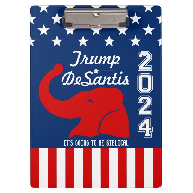TRUMP DESANTIS 2024 BIBLICAL KLEMMBRETT (Vorderseite)