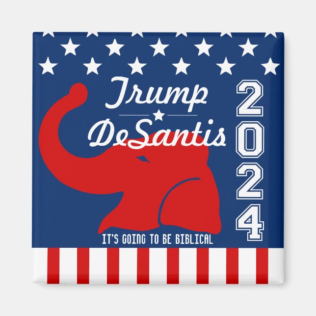 TRUMP DESANTIS 2024 BIBLICAL MAGNET (Vorne)