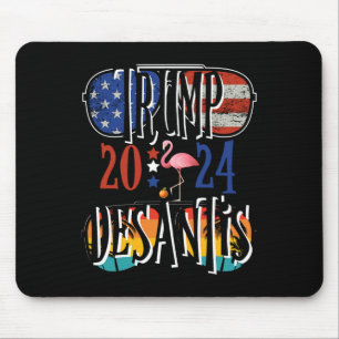 Trump Desantis Wahl Amerikanische Flagge Flamingo Mousepad