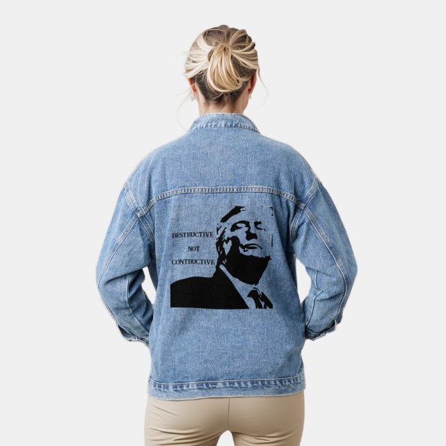 Trump/Destructive Not Constructive Denim Jacket (Modèle)
