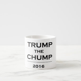 Trump die Holzklotz-MiniTasse Espressotasse