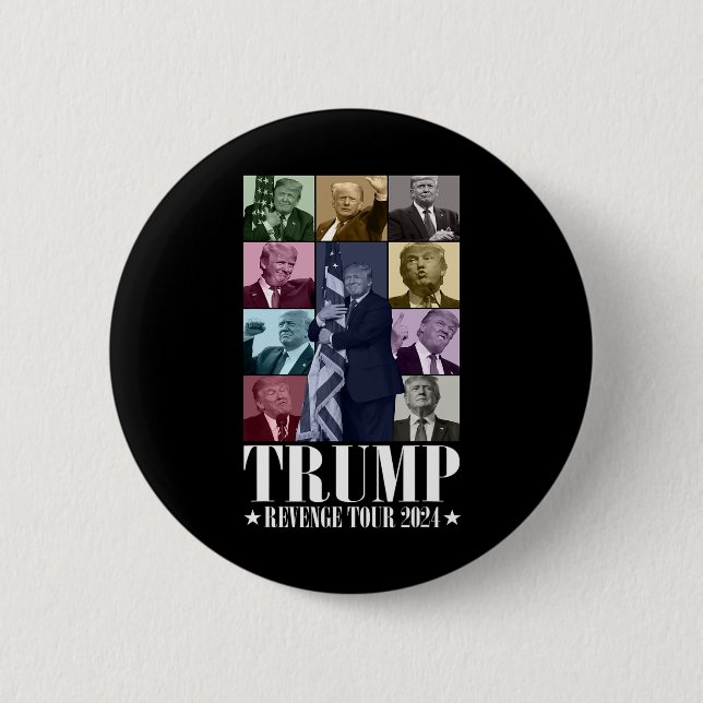 Trump Die Rache Tour 2024 Funny Button (Vorderseite)