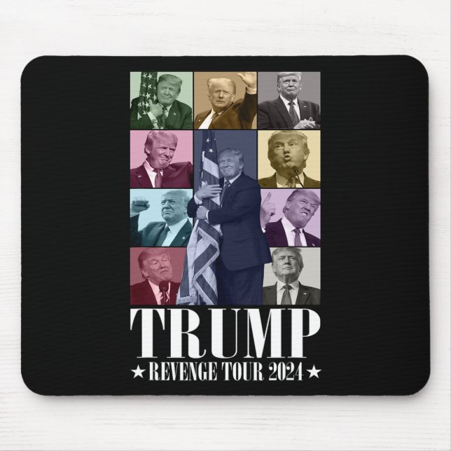 Trump Die Rache Tour 2024 Funny Mousepad (Vorne)