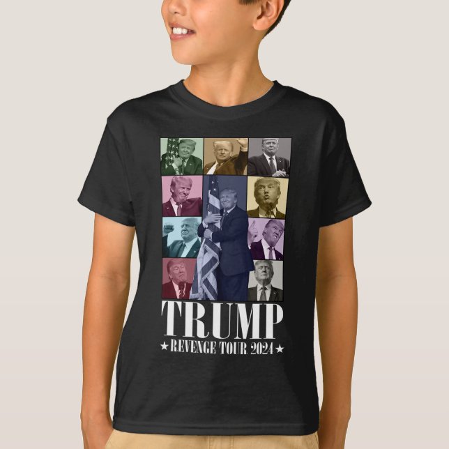 Trump Die Rache Tour 2024 Funny T-Shirt (Vorderseite)