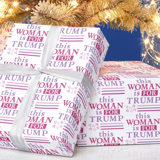 Trump - diese Frau ist für TRUMP Wrapping Paper Geschenkpapier (in-situ depiction of wrapping paper)