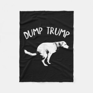 Trump Dog Kackend Fleecedecke