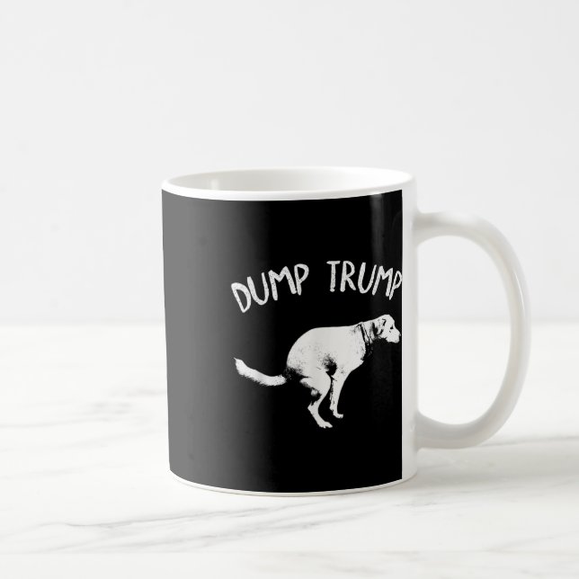 Trump Dog Kackend Kaffeetasse (Rechts)