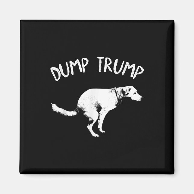 Trump Dog Kackend Magnet (Vorne)