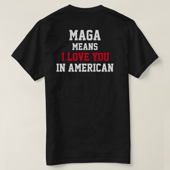 Trump "Drain the Swamp" T - Shirt MAGA (Design Rückseite)