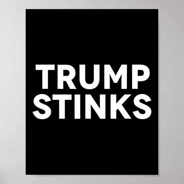 Trump dummt schlechte Stinks Poster (Vorne)
